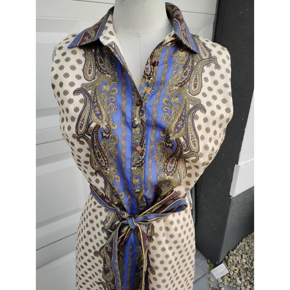 Ellie Tahari The Sienna Printed Ruffle Bottom Dress Size 10 NWT - Picture 3 of 7